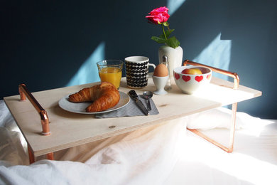 DIY Tablett für das Frühstück im Bett aus Kupferrohren