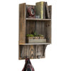 Reclaimed Wood Bathroom Shelf, 29"x17"x6", Barnwood