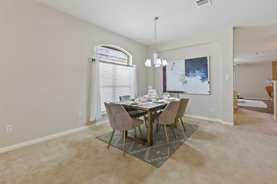 Minimalist dining room photo in Austin