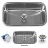 Miseno MSS3219C 32" Undermount Single Basin Stainless Steel Kitchen Sink