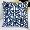 Outdoor 18" Trellis Navy Throw Pillow, Set Of 2, Pillow Cover Without Polyester