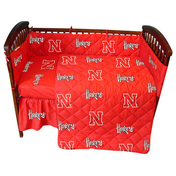 Nebraska Huskers Baby Crib Fitted Sheet Pair, Solid, Includes 2 Fitted Sheets