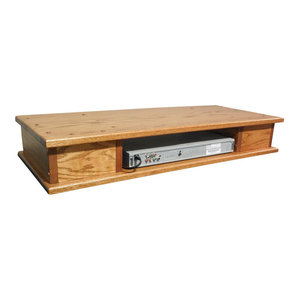 Flat Screen Oak Tv Riser For Sound Bar Transitional