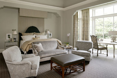 Example of a trendy bedroom design in Houston