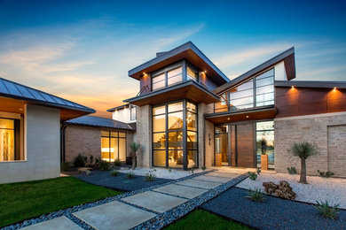 Contemporary exterior home idea in Dallas
