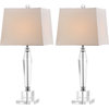 Deco Column Crystal Lamp (Set of 2) - Clear, White
