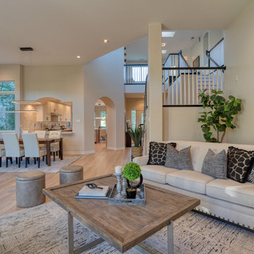 Living Room to Dining and Kitchen After