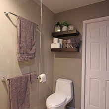 Open Shelves Above Toilet