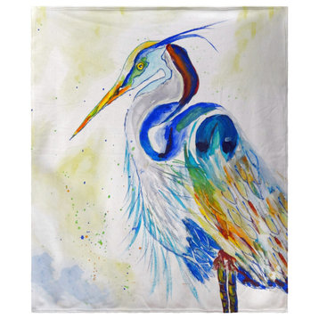 Betsy Drake Watercolor Heron Throw