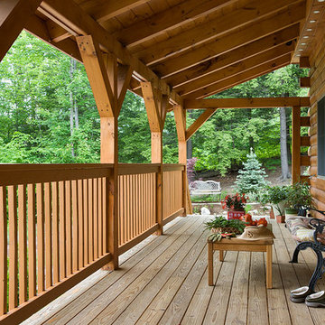 Log Homes & Cabins - Coventry Log Homes - Custom Craftsman #2