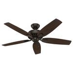 Hunter - Hunter 53320 Newsome - 52" Ceiling Fan - Through its casual style and charming appearance, the Newsome will compliment your decor without overpowering it. The clean line details throughout the fan body and blade irons work together to create a coherent design with wide appeal. The 52-inch blade span will fit any standard or large room space and remember, with the Newsome Collection you have the freedom to choose from many different sizes, light kits, and other options to maintain a consistent look throughout every room in your home.