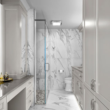 Gray & White bathroom