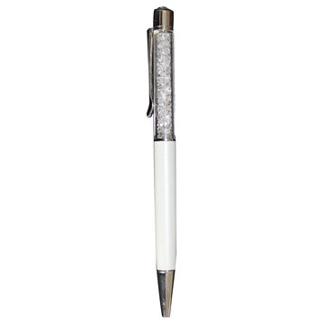 Sparkles Home Rhinestone Crystal-Filled Pen - Platinum