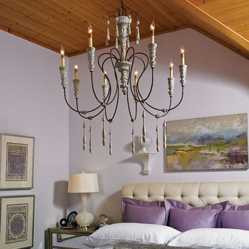 Currey and Company Hannah 8 Light Medium Chandelier with Customizable Shade