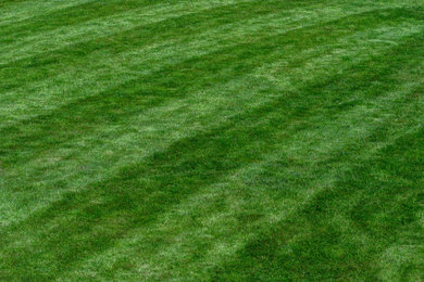 Inspiration for a mid-sized backyard formal garden in Calgary.