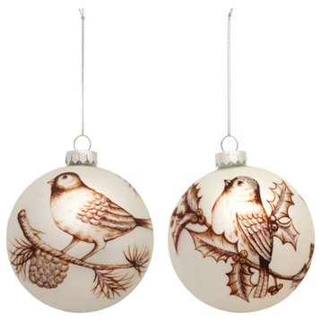 Bird Ball Ornament, 6-Piece Set