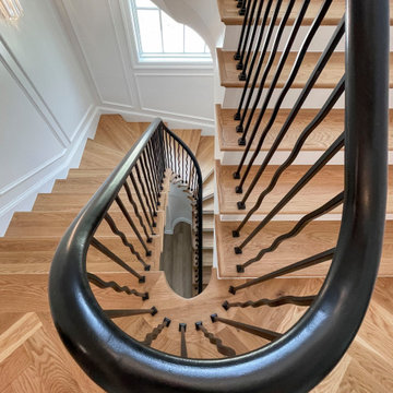Project #106 | Winding Staircase with Modern Balustrade