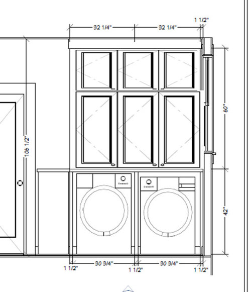 Help with cabinets over laundry area
