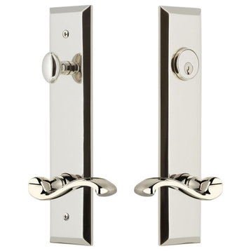 Fifth Avenue Tall Plate Complete Entry Set, Portofino, Polished Nickel, 841734
