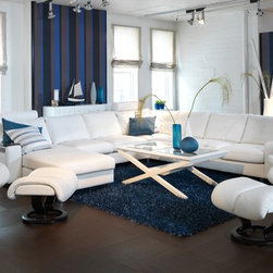Stressless E200 Sectional and Magic Recliner - Sectional Sofas