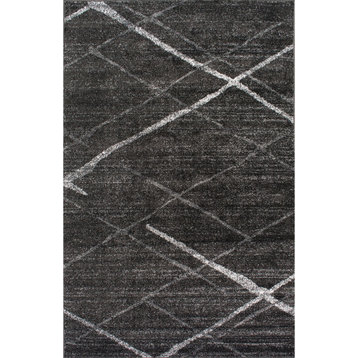nuLOOM Thigpen Striped Contemporary Area Rug, Dark Gray, 9'x12'