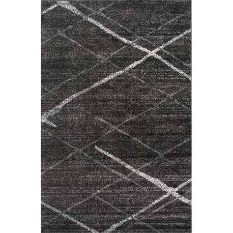 Nuloom Thigpen Striped Contemporary Area Rug, Charcoal 9'x12'