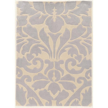 Linon Trio Raymie Hand Tufted Polyester 8'x10' Rug in Ivory