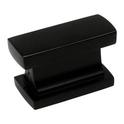Cosmas - Cosmas 701FB Flat Black Contemporary Cabinet Knob, Single - Cabinet And Drawer Knobs