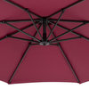 CorLiving 9.5' Cantilever Patio Umbrella, Wine Red