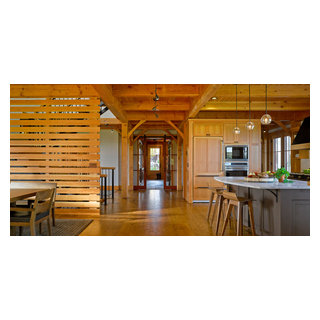 Rustic Timber Frame Home - Rustic - Kitchen - Burlington - by Peregrine ...