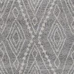 JONATHAN Y - Rih Moroccan Style Diamond Gray/Ivory 2'x8' Runner Rug - Inspired by vintage Beni Ourain Moroccan rugs, our easy-care rug has a soft, low pile. The classic Moroccan pattern features a geometric gray diamond trellis on a field of ivory. Anchor your Bohemian space; add softness to a bedroom, living room, dining room, kitchen or entry; this is a durable rug with timeless style.