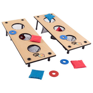 2-in-1 Washers Game and Bean Bag Toss Set Indoor or Outdoor Classic Team Games
