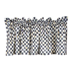 Courtly Check Caf&eacute; Valance | MacKenzie-Childs - Valances