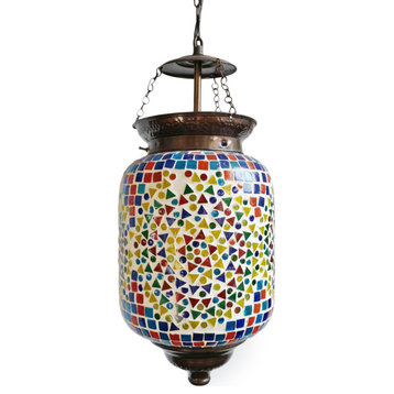 Mosaic Colorful Pendant Lantern
