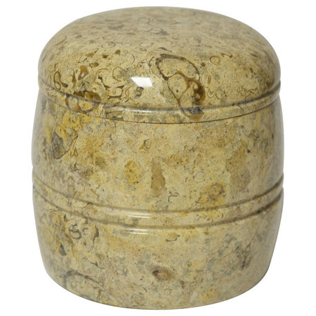 Polished Marble Bathroom Jar, Fossil