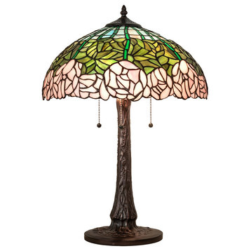 22 High Cabbage Rose Table Lamp