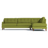 Virgil 2-Piece Sectional Sofa, Green Apple, Chaise on Right