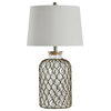 Nautical Net Table Lamp, Seeded Glass