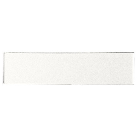 Forever 2"x8" Straight Edge Glass Subway Tile,Glossy White, Piece