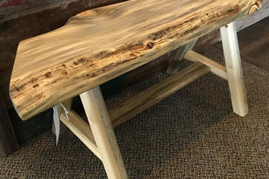 Wood Slab Bench