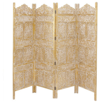 Traditional Gold Wooden Room Divider Screen 96060