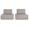 Divani Casa Nolden Modern Grey Fabric Sectional Sofa
