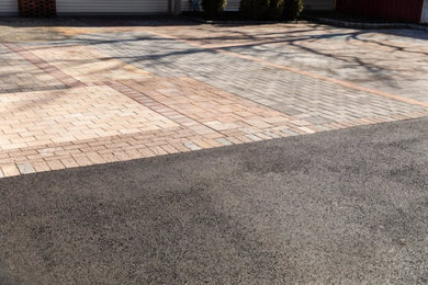 Driveway Refinish and Paver Install