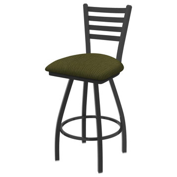 XL 410 Jackie 25 Swivel Counter Stool with Pewter Finish and Graph Parrot Seat