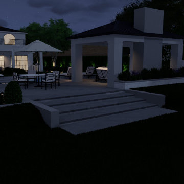 Neutral Estate Pool, Pavillion, Fireplace, Spa, Pickleball, and Garden