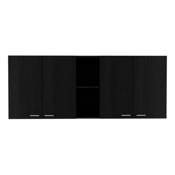 Winslow 59"  Wall Cabinet, Black Wengue