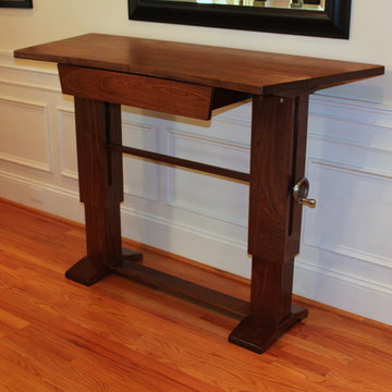 Adjustable Height Desk in Walnut