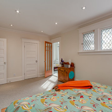The master bedroom with windows