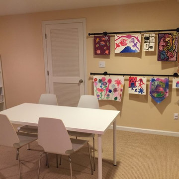 The art area comes complete with gallery space and room to create!