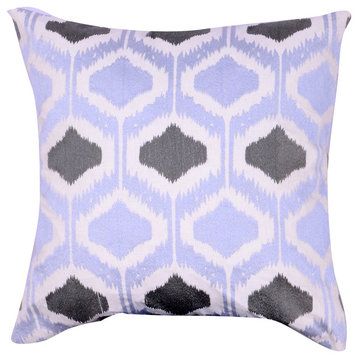 Benton 100% Cotton Embroidered Pillow 18" Gray
